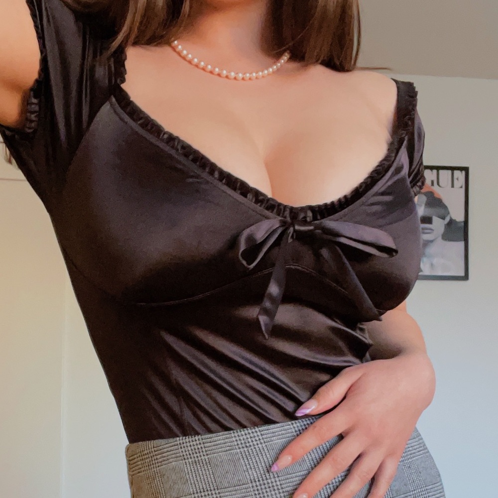 Silky Black Bodysuit